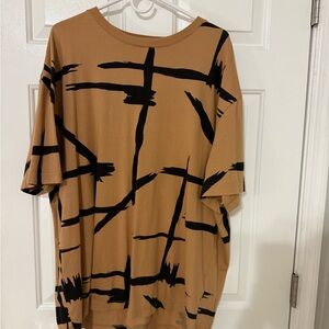 Express Tan T-Shirt with Black Design